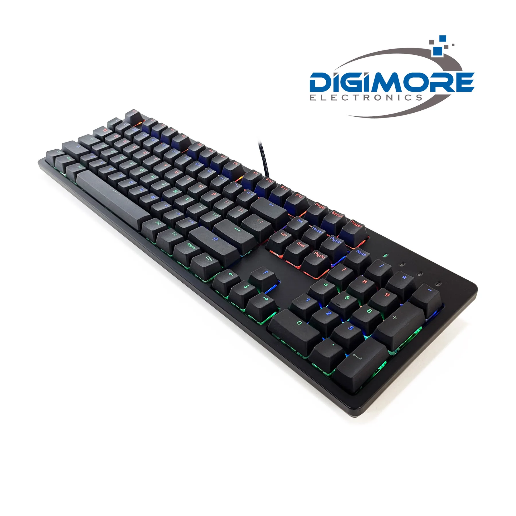 104 Key USB Wired Mechanical Backlit Blue Switch Hot Swap Gaming Keyboard for PC