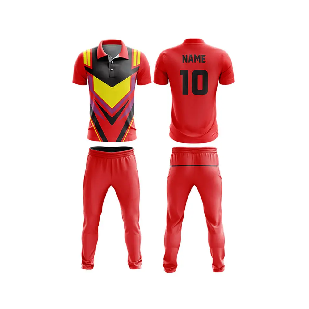 Custom Made Cricket Uniform Top Selling Cricket Uniform Team Wear Cricket Uniform In Logo Design