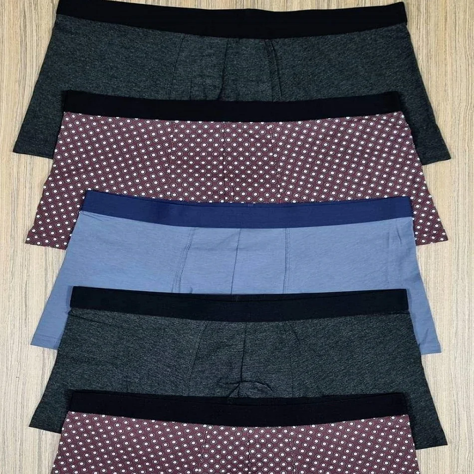 Mens Boxer Underwear Cotton Flex Comfort Shorts Plaid Soft Overstock Leftover High End Brand Surplus Bangladesh Stock Lot Bulk