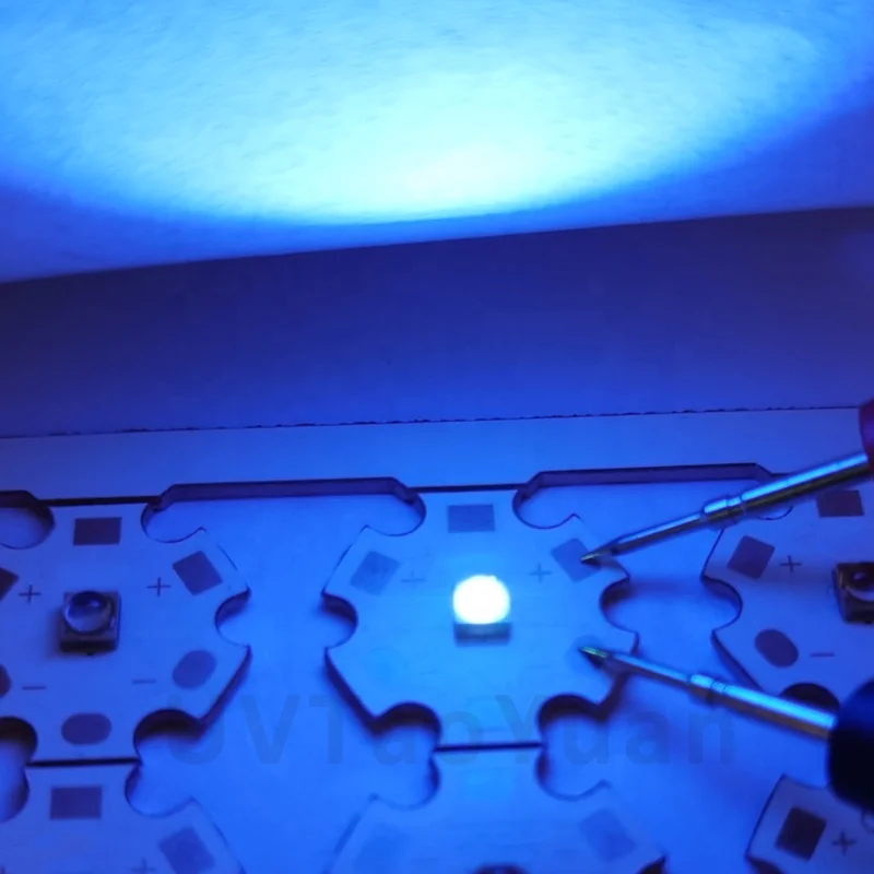 High Power Radiant 2W 3W UVC LED Diode 60mW Ultraviolet Uv LED Module With 20MM PCB Board