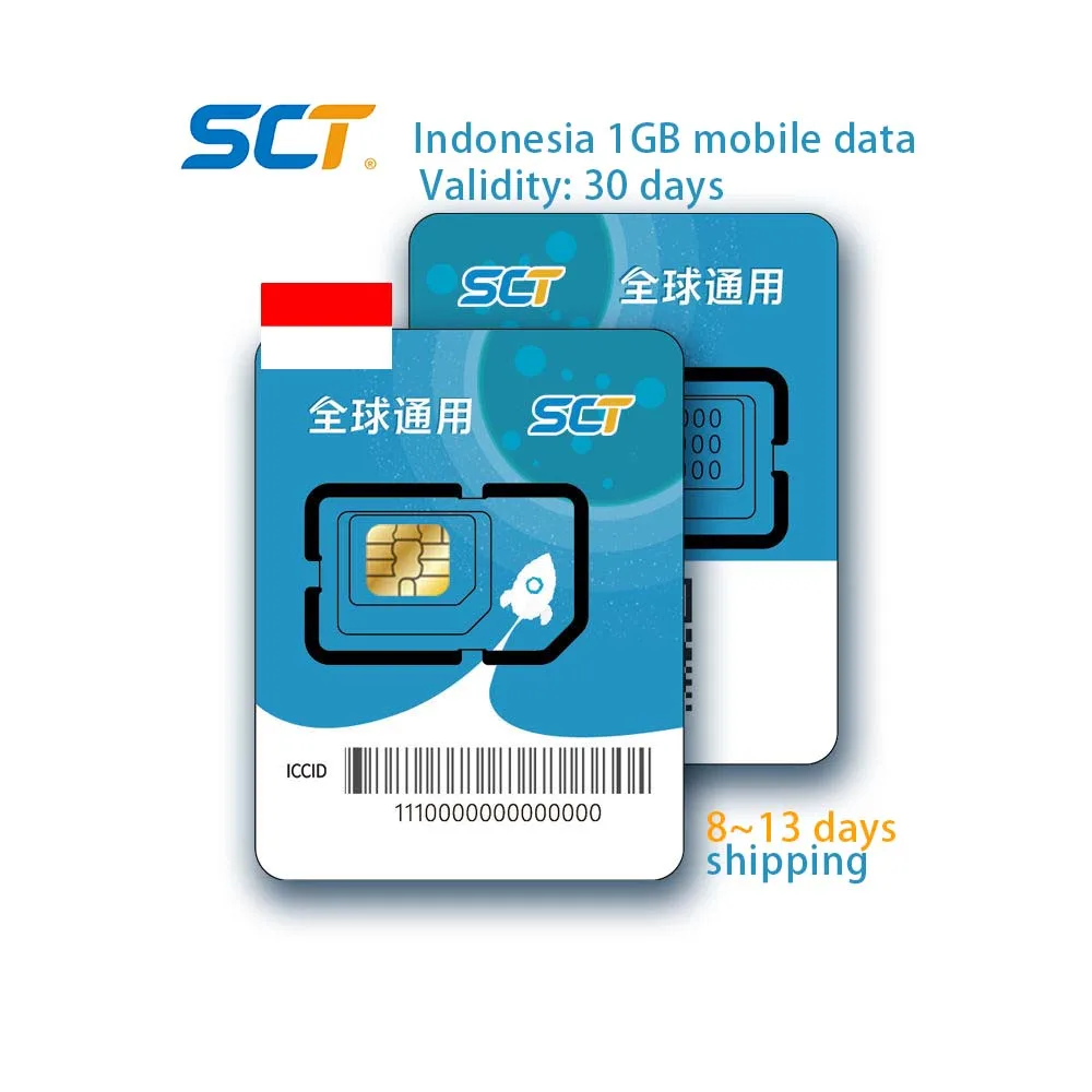 Indonesia Mobile Travel Package Rechargeable Mobile Phone Sim Cards For Smartphone