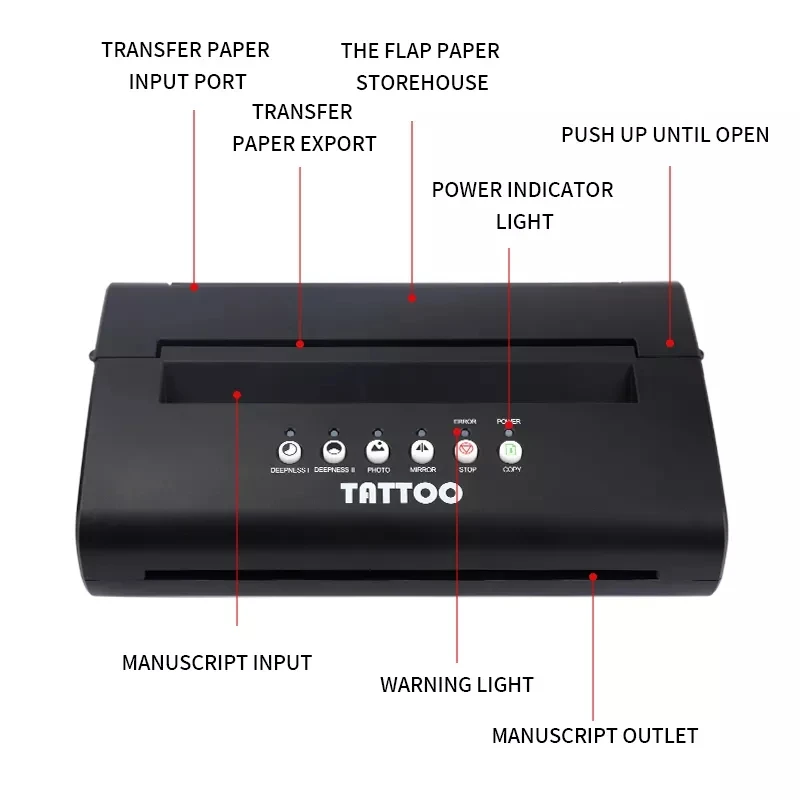 New Design Copy Stencil Machine tattoo stencil printer thermal copier machine Maker Copier for Tattoo Transfer Paper Supply
