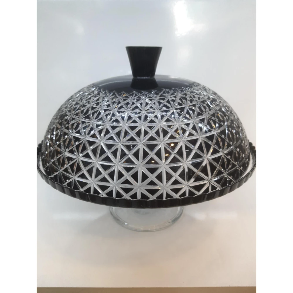 quality Cake Serving Plate with Glass Cover Wholesale Cake Stand Charger Plates Set for Wedding Birthday Customs Tableware 2024