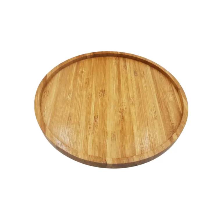 Bamboo Round Tray Manufacturer Natural High Quality Products Viet FOA Decor Customized Logo Blocks Piece Packaging Food Pcs