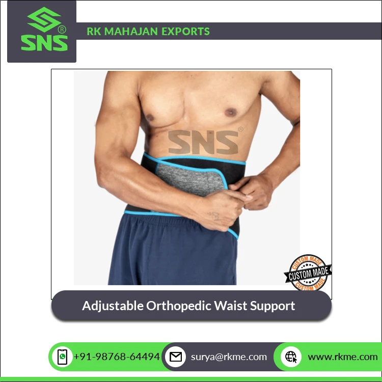 Premium Quality High Durability Neoprene Material (Junior & Senior) Sizes Adjustable Orthopedic Waist Support Contoured Shape