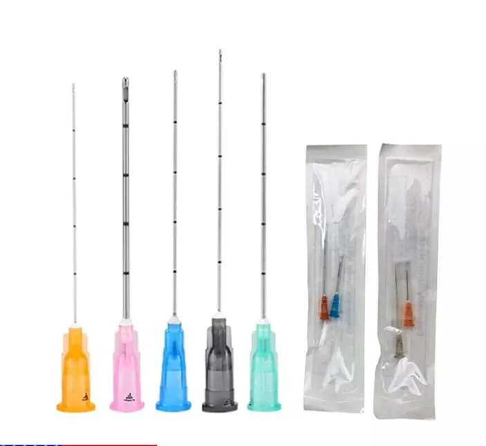blunt tip fine micro cannula 22g Blunt Tip Needle 18G 100MM/23G 50MM/25G 50MM  for Fillers