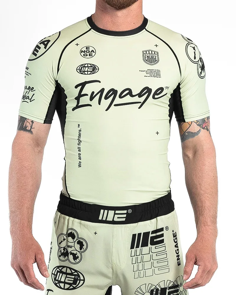 Компрессионная Рубашка Mma Bjj с коротким рукавом и логотипом для серфинга сублимированная рубашка Jiu Jitsu дизайнерские ограждения оптовая продажа защита от сыпи