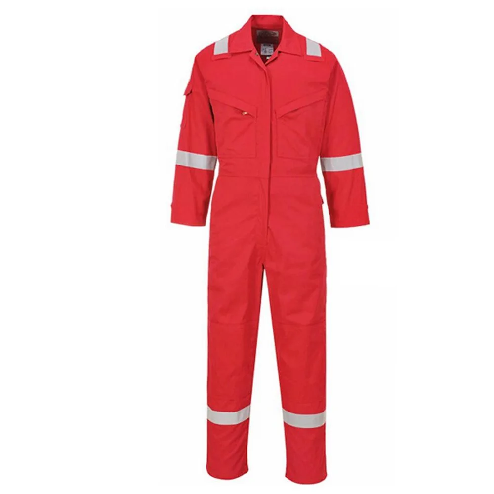 Wholesale Cheap Price Red Reflective Tape Construction Dustman Workwear Anti-Static Uniform from Vietnam