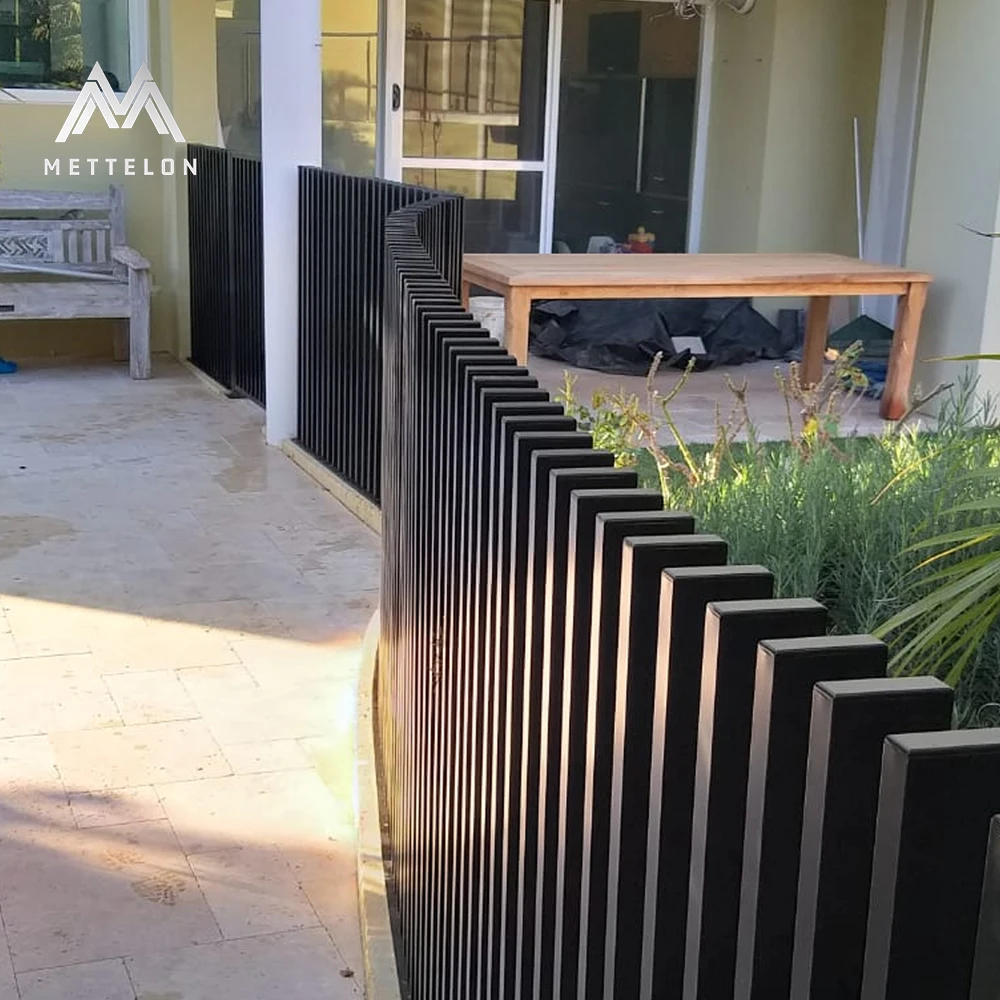 Customized European Design Privacy Aluminum Post WPC Fences For Garden Home Backyard Pool Wooden Plastic Composite Outdoor Fence