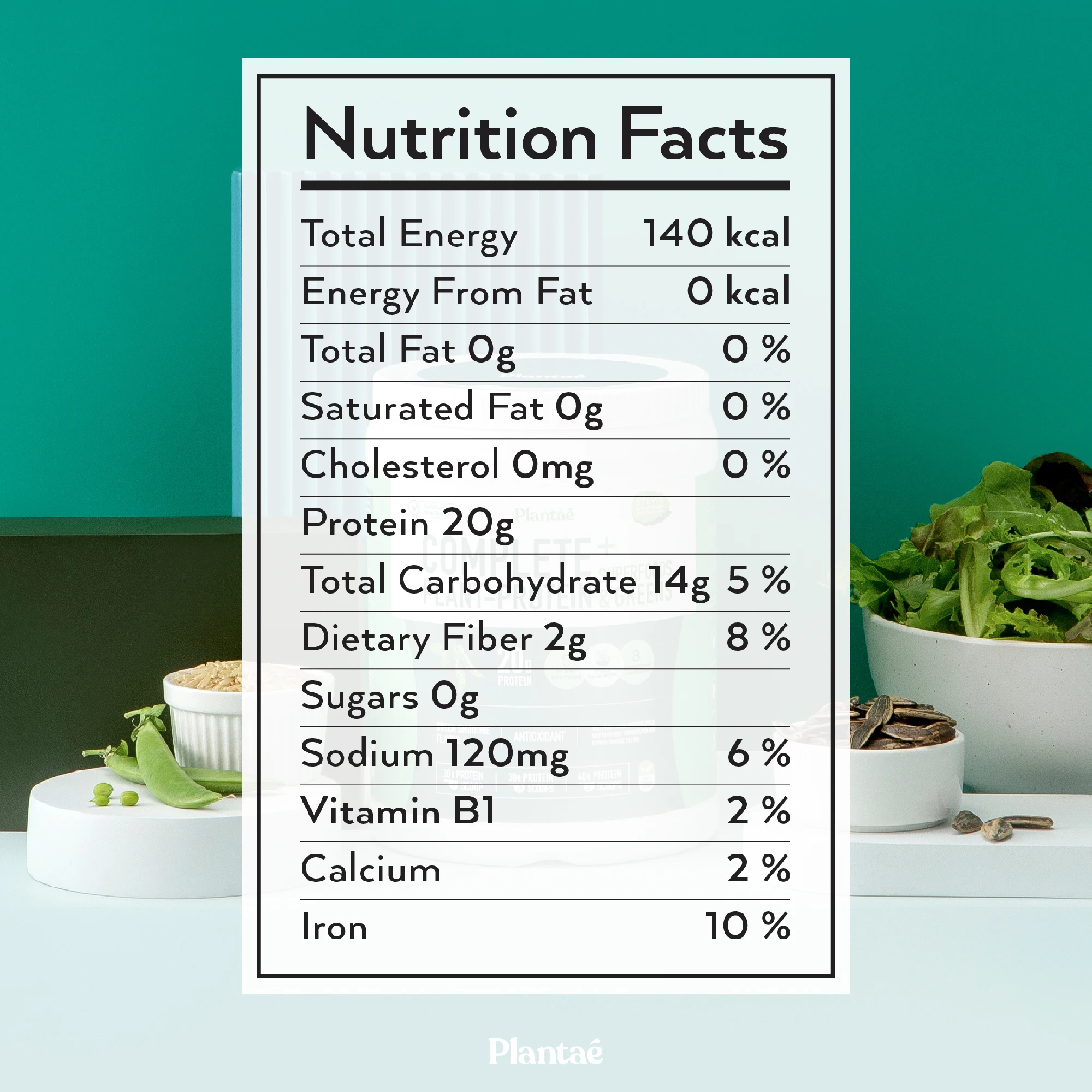 New Updated! High Quality Complete Plant Green Smoothie from Thailand Protein + Superfood & Greens Powder Providing Energy TH;24