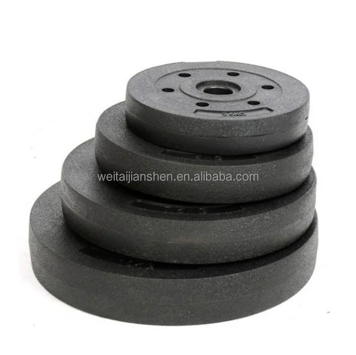 YES OR NO New Listing Straight Form plastic Fitness Equipment Gym 10KG cement Environmental protection Barbell plates