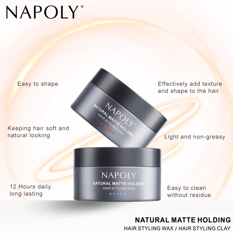 NAPOLY Hair Wax Private Label Manufacturer Organic Natural Best Elegance Perfume Strong Hold Pomade Styling Turkey Mens Hair Wax