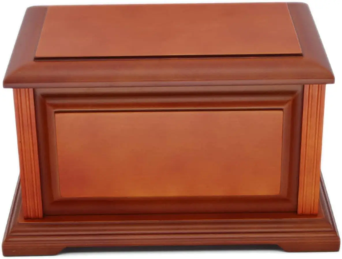 Handcrafted Large Wooden Funeral Cremation Urn Box for Human Ashes,Burial Urn for Adult up to 225lbs Burial Supplies