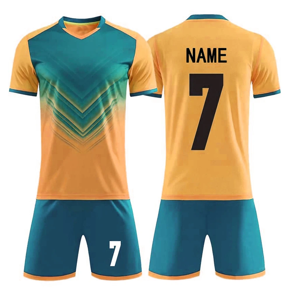 2025 New Fashion Customised Football Team Jersey Soccer Shirt Sets Sublimation Uniform Custom Soccer Wear Uniform