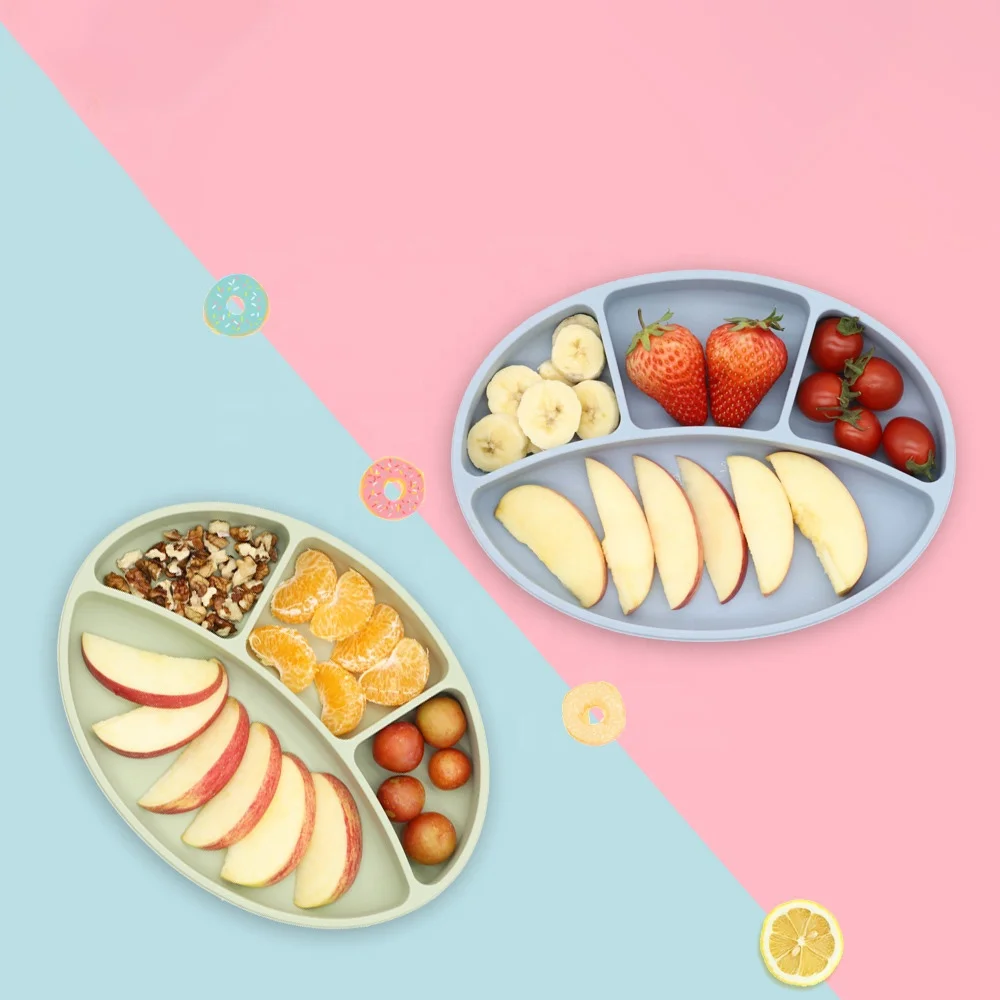 Korean Ins Style  Factory Direct Multi Color Baby Feeding Training Solid Food Bowl Silicone Snack Food Supplement Bowl