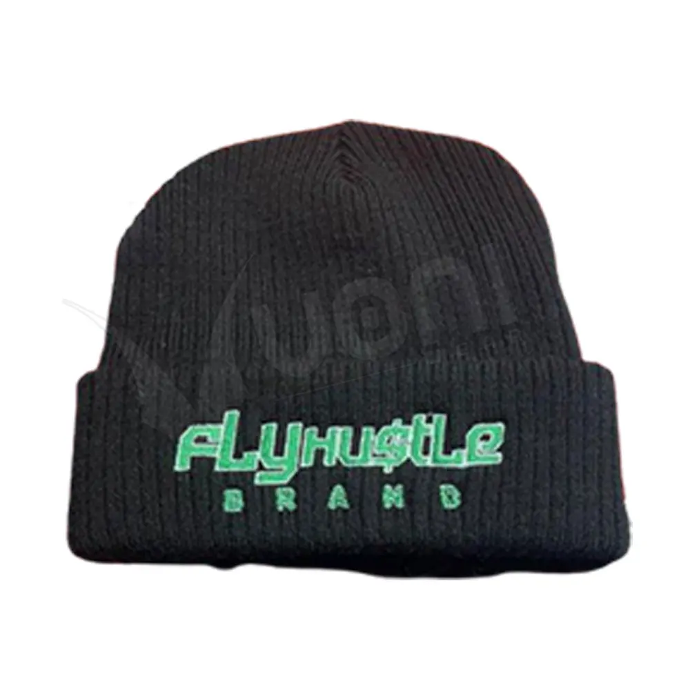 Microfiber Beanie Custom Knitted Embroidered Beanie Winter Hat  Wholesale Custom Logo Print Beanie Hat