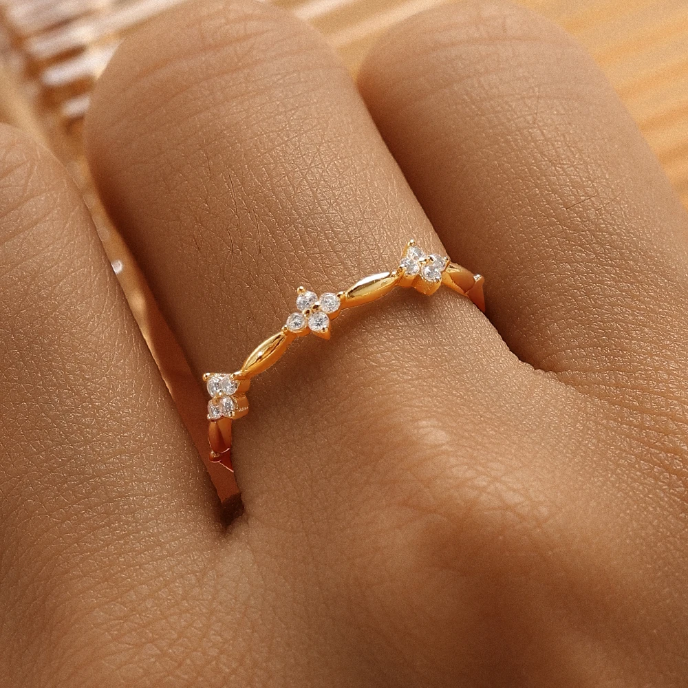 2024 best selling zircon 925 sterling silver and plated 18k gold 7mm diamond couple engagement rings