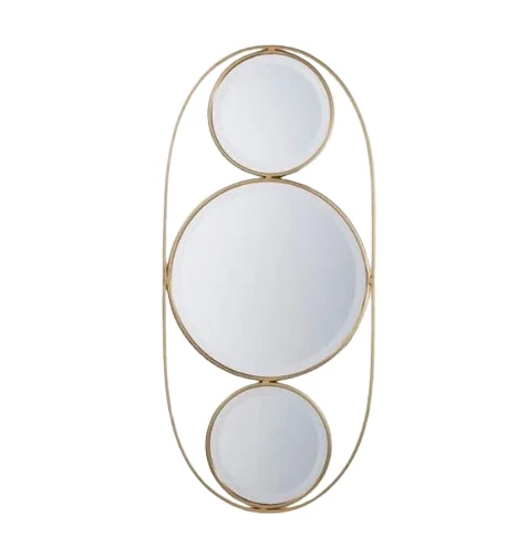 Manufactory Direct Gold Frame Bathroom Mirror Customized Shape & Size Wall Decorative Mirror for Hotels And Restaurants