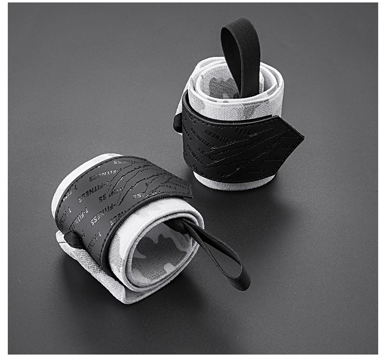 Fitness Cross Fit Safety Wrist Wraps Custom Logo Adjustable Wrist Support Weightlifting Wristband strap Brace with Thumb Loop