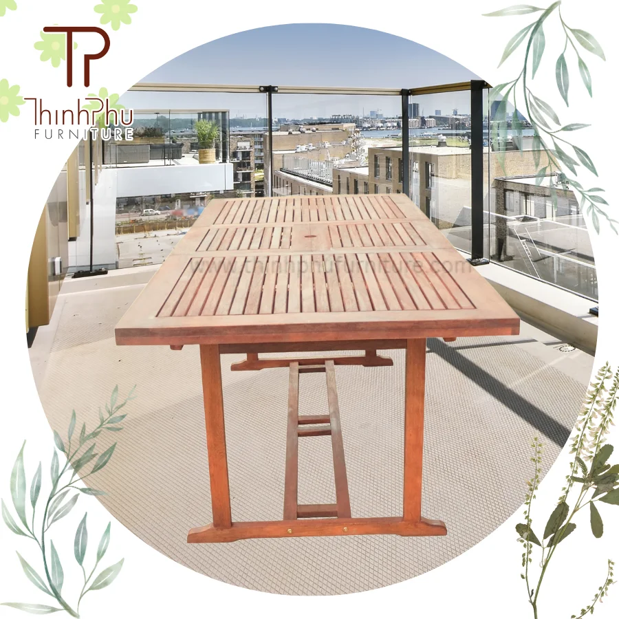 Cheap Garden Rustic Farm Table Pine Wood Dining Table and Chairs with Detachable Leg for Wedding Venue