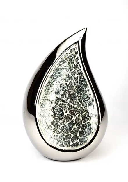 Funeral Supplies Metal Ashes Urn Adult Funeral Teardrop Urns for Decoration Metal Aluminium Cremation Western Style Urn