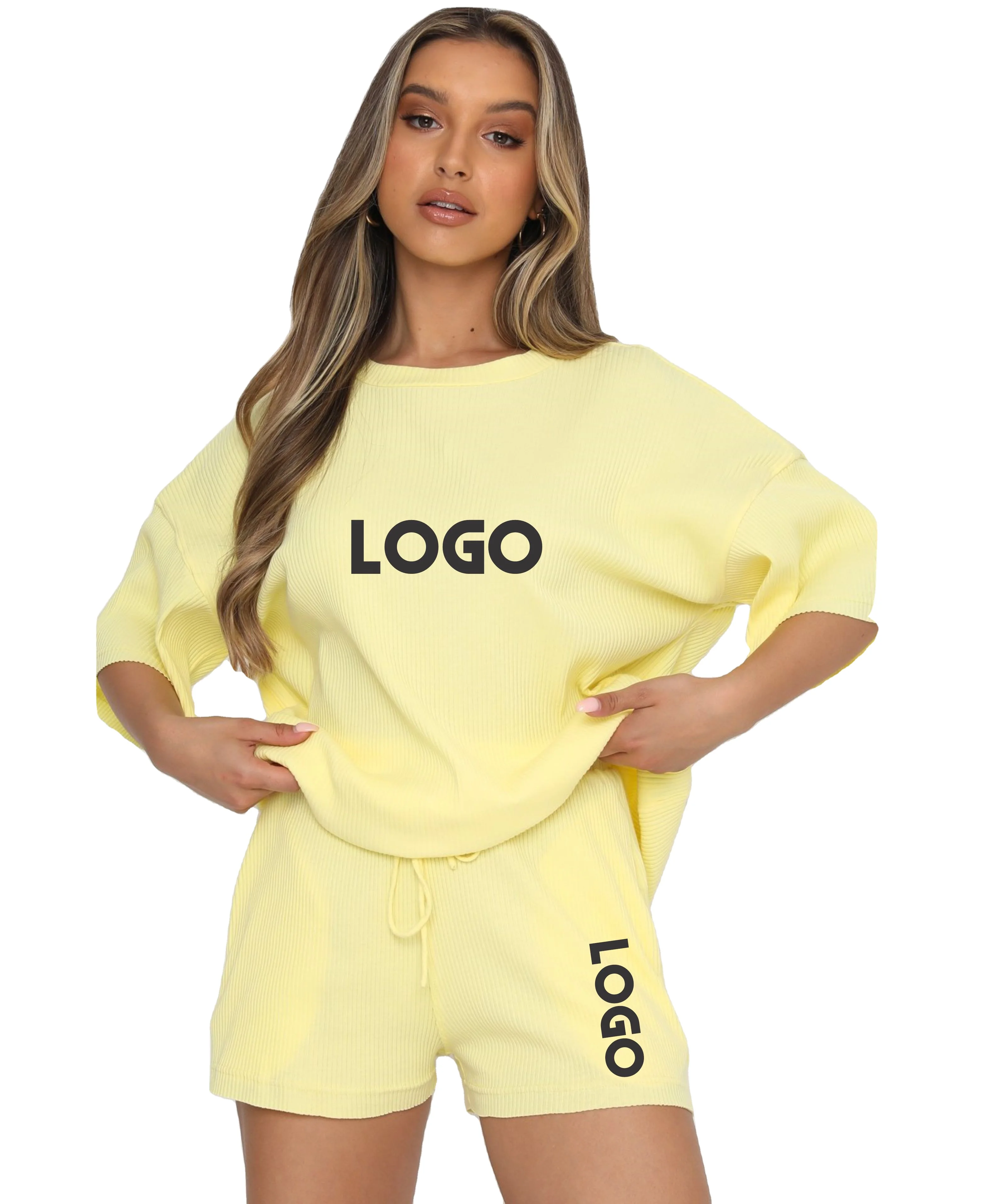 Top Style Women Summer Clothing 2022 Cotton 2 Two Piece Pants Set Jogging Running Women Summer Short Set