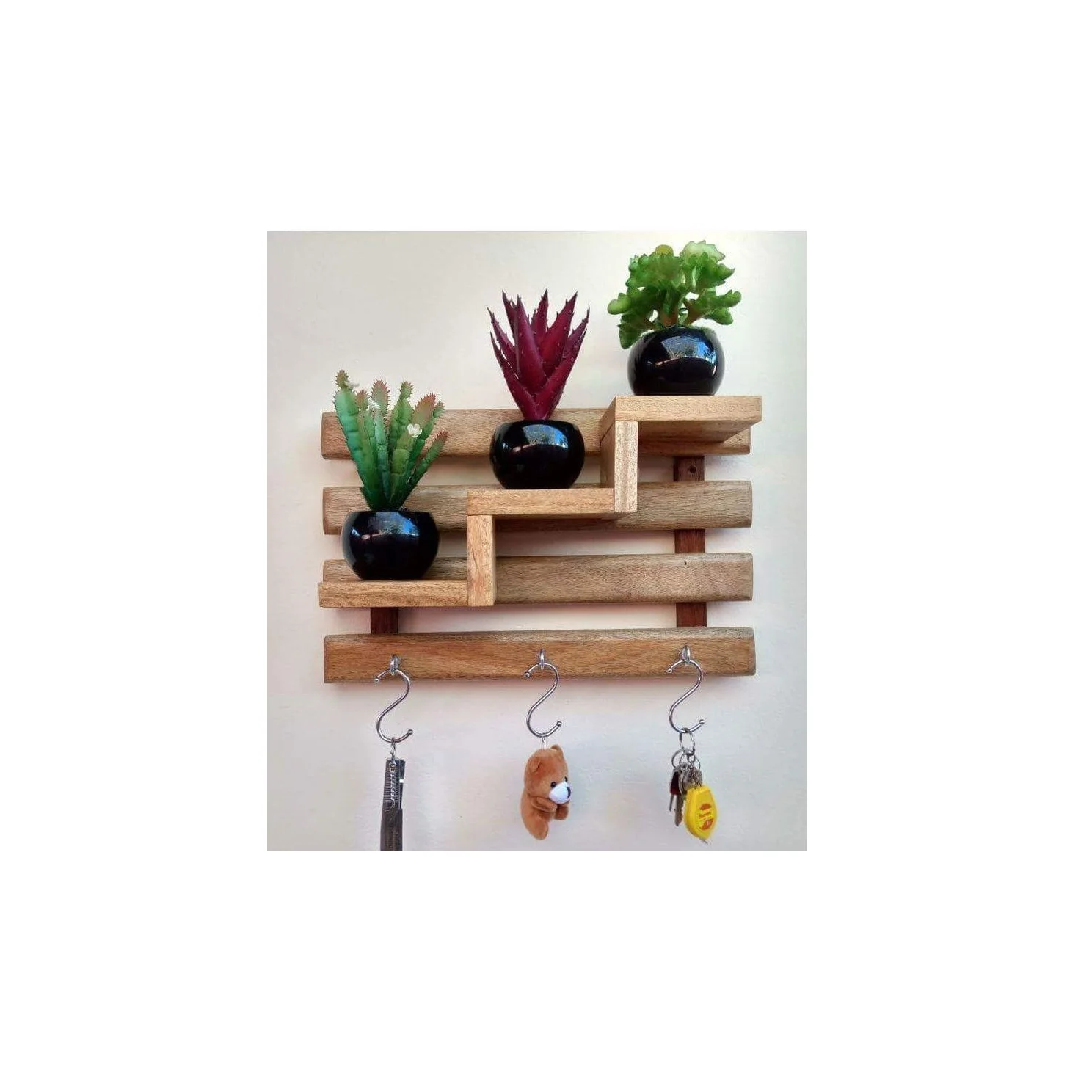 New Design Alex Wall Shelf with Key Holders Home Decoration Modern Wooden Upcoming Product 2024 At Reasonable Price