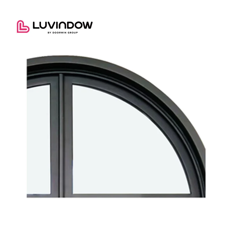 Popular Hot Selling Main Entrance Double Door High Security Wind Proof French Style Arches Exterior Iron Glass Doors