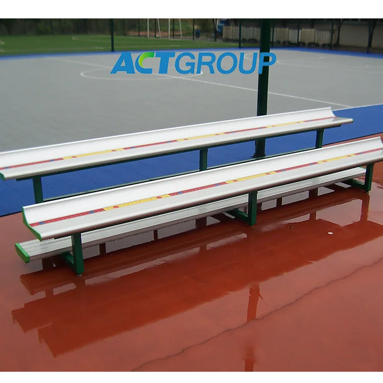 4 Row Aluminum bleacher with plastic seat for outdoor
