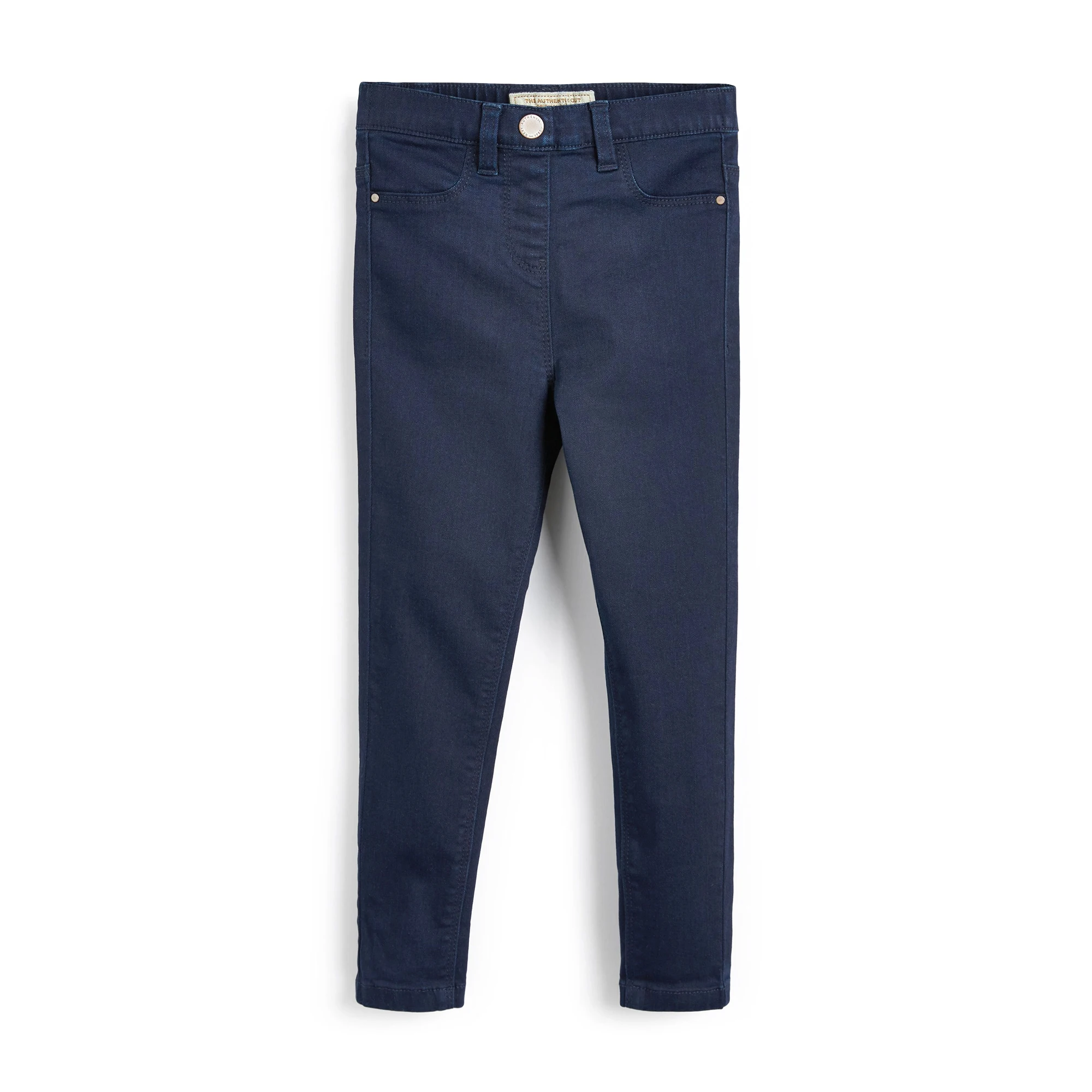 New fashion toddle girls causal long denim pants boutique korean high waist double button thin jeans for kids