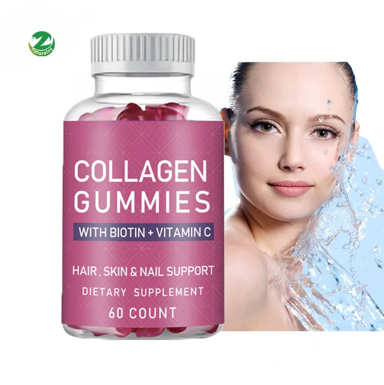 Collagen Gummy Beauty Hair Skin Nails whitening skin Vitamin Bear Vegan Biotin Collagen Gummies  Collagen