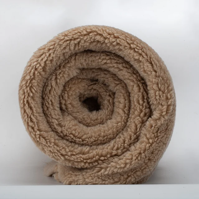 Горячая Распродажа 100% полиэстер мягкая плюшевая ткань из искусственного меха шерпа для воротника одежды