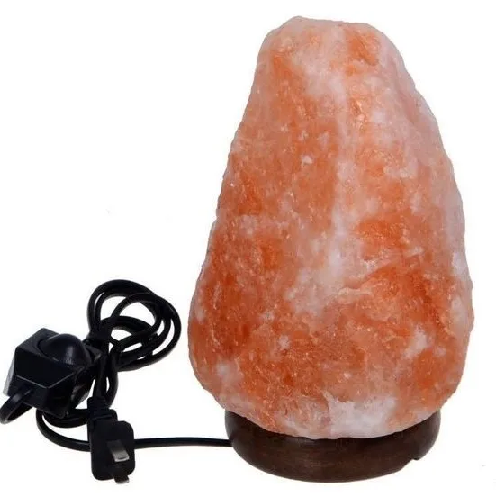 Himalayan Natural Salt Rock Lamp Carved Love Style Night Light with round Switch Pink Crystal Salt Lamp Home Decoration