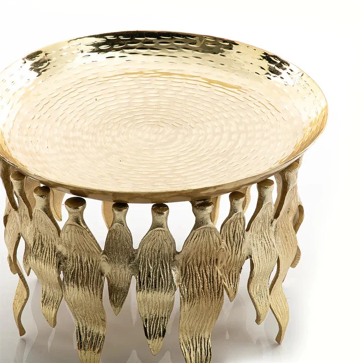 Metal Rectangle Serving Breakfast Tray with Set of 3 Silver Finished Handmade Metal Storage Tray Wedding Dinnerware Dishes