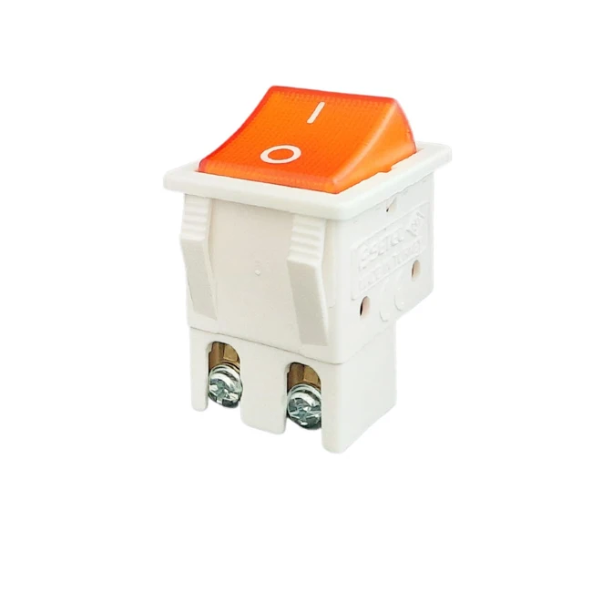 Переключатель с подсветкой белый/оранжевый широкий прочный защищенный от атмосферных возведений для внутреннего/наружного использования