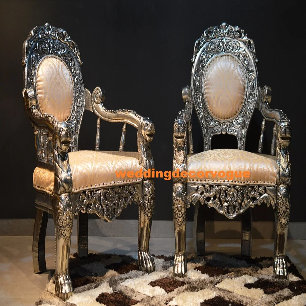Royal Wedding High Back Throne chair Set Majestic Wedding High Back Furniture Set Classy Wedding Stage Furniture Set