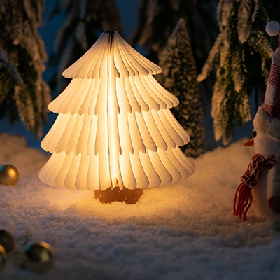 chinese gadgets Christmas tree holiday presents Elegant Folding night light Crafted Wood gift box set weeding gifts for guests