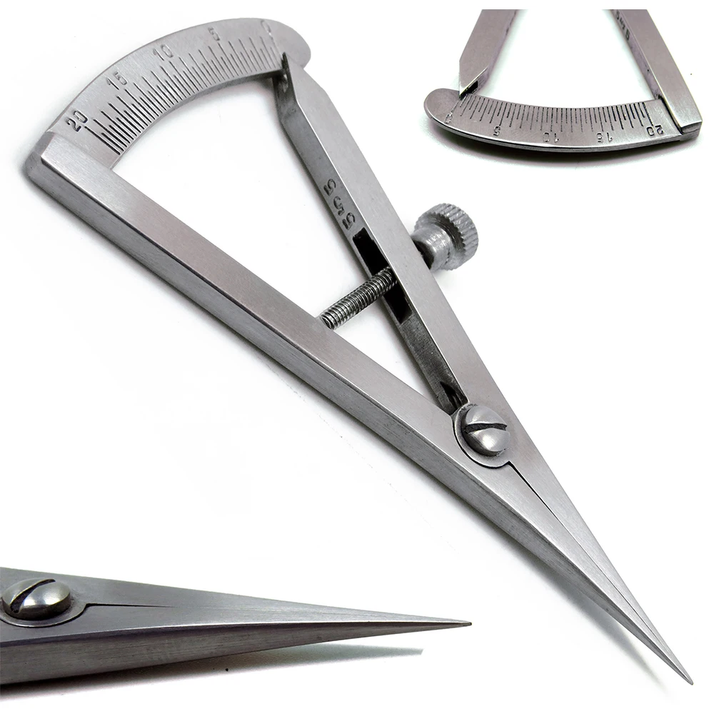 Ophthalmic Castroviejo Caliper Marking Caliper 0 to 20mm Straight and Curved Hot Sale Caliper