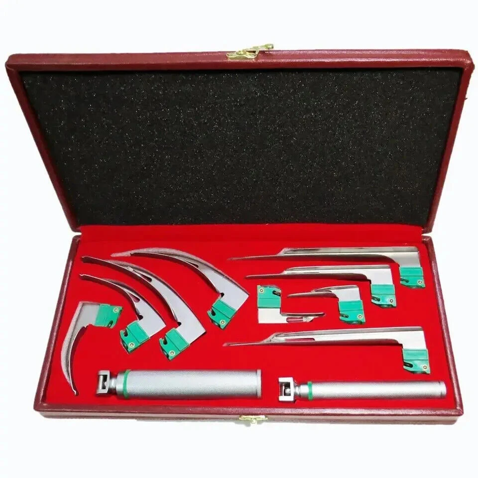 Multi-Functional LED Fiber Optic Laryngoscope Small Animals Veterinary Anesthesia Tool Difficult Dental Surgical Instruments