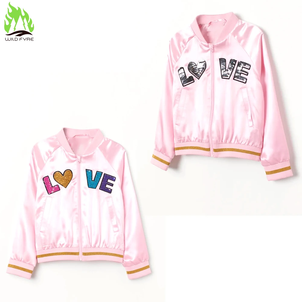 Одежда для маленьких девочек однотонная розовая куртка интенсивности пятен машинная стирка детские куртки от Wild fyre