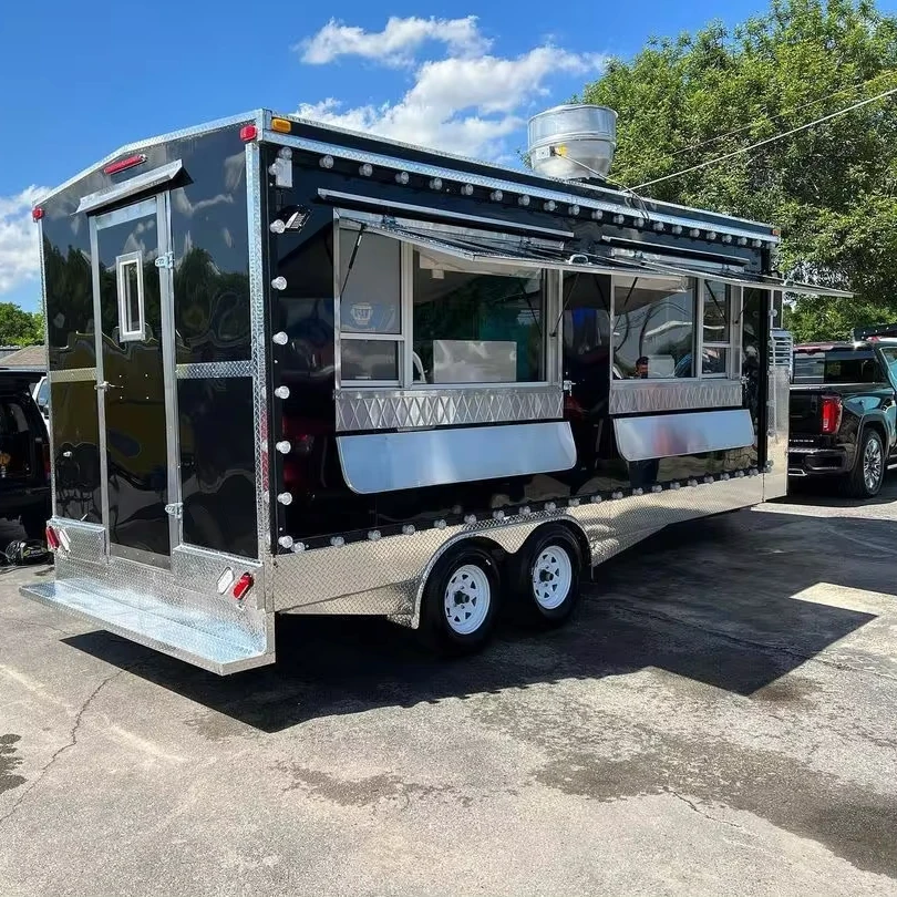 Mobile kitchen trailer vehicle restaurant on wheels food truck pizza usat vend popsicle food vending trucks Ready For Export