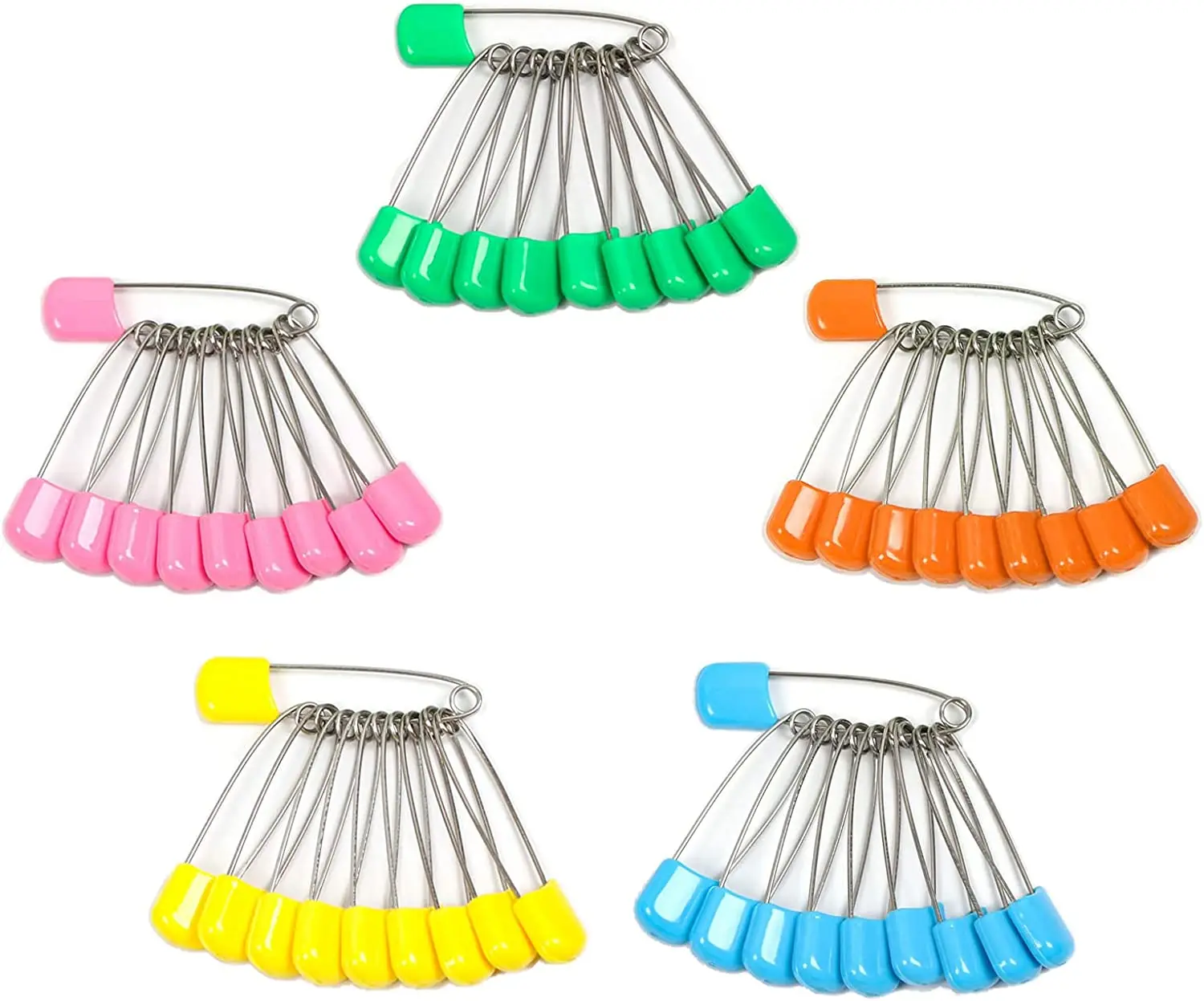 Safety Pin Clipins Plastic Head Safety Pin for Blankets Skirts Kilts Knitted Fabric Crafts