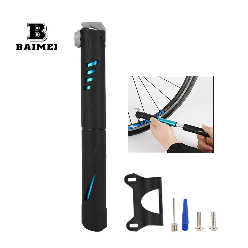 BM High Pressure 120PSI Portable Mini Bike Pump Bicycle Tire Pump for Road and Mountain Bikes