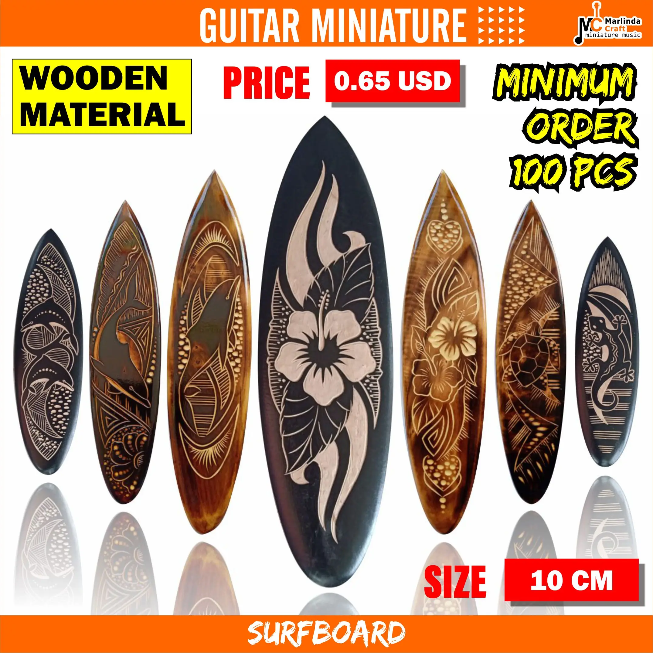 ORNAMENT SURFBOARD FOR ROOM DECORATION UNIQUE PRODUCT MODELS WITH GRAVING TECHNIQUE