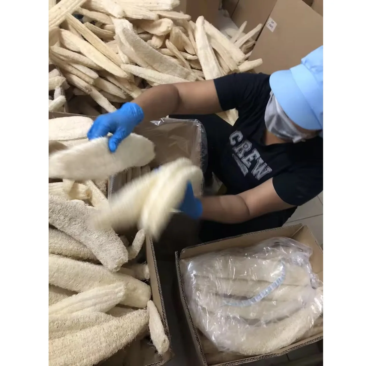 Bathing Size Removing Low MOQ Loofah Back Scrubber Eco Friendly Product OEM Support Smell Body Loofah Customize In Vietnam