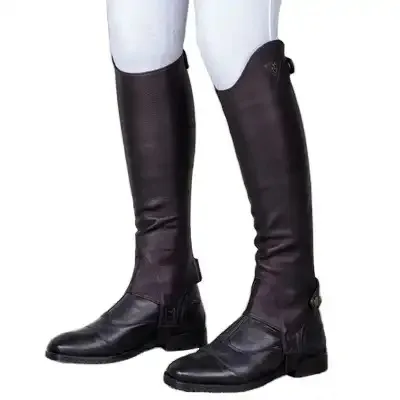High Quality Leather Mini Chap Horse Equestrian Riding Boot Fitting to Ankle Horse Riding Chaps