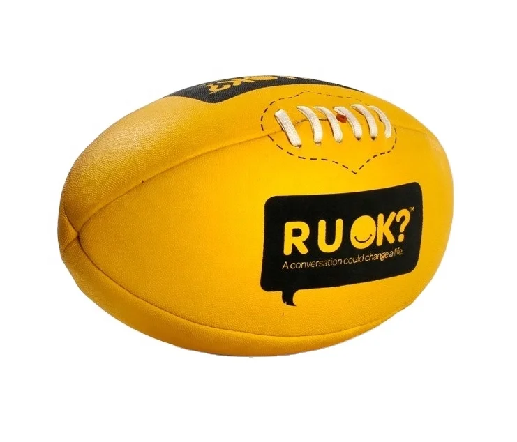 Direct Factory Wholesale Custom Logo and Design Australian Rules Football AFL Ball Synthetic Rubber Material for Training