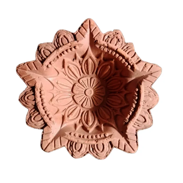 Декоративные масляные лампы из натуральной глины Diwali Diya для праздничного использования