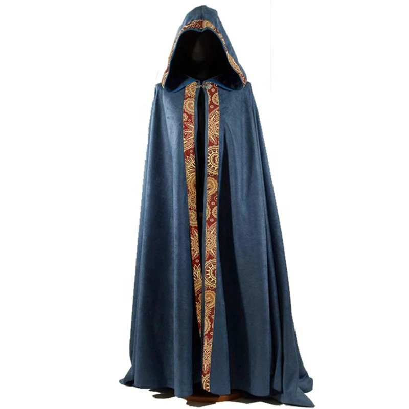 Halloween New Medieval Revival Palace Banquet Dress Zipper Split Long Trench Stage Performance Dress