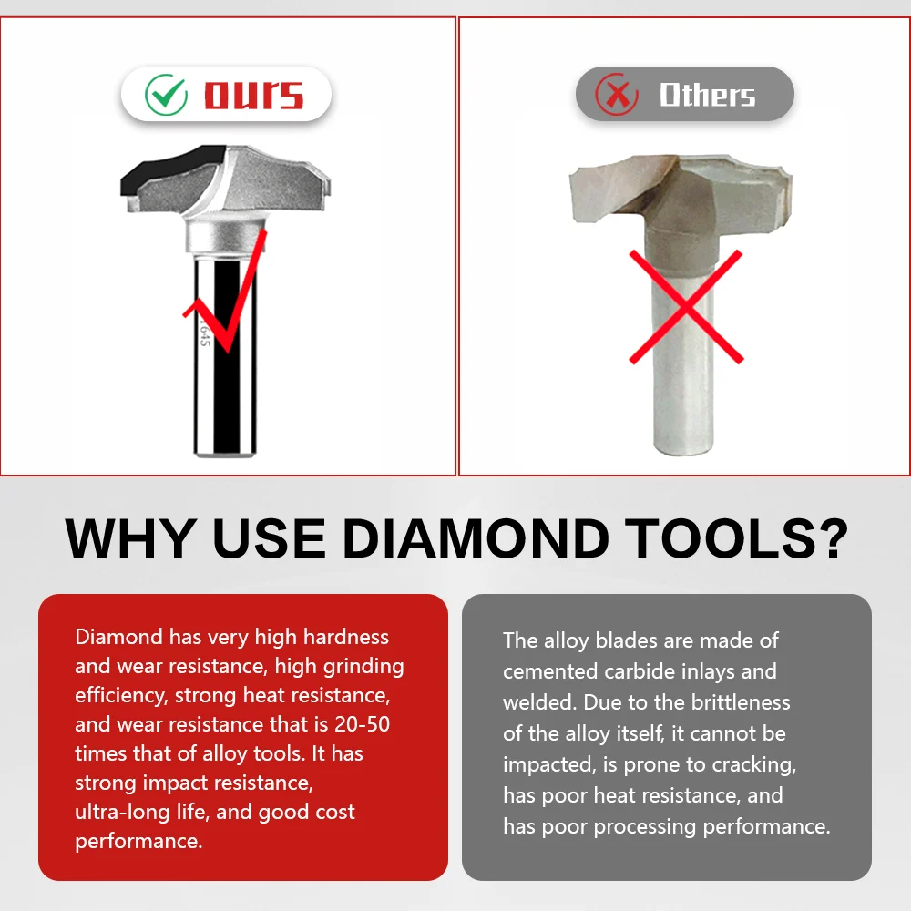 Woodworking tools pcd router bit PCD V Router Bit tct straight router bit cnc tool for wood cutting